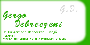 gergo debreczeni business card