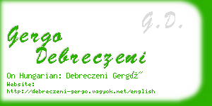 gergo debreczeni business card